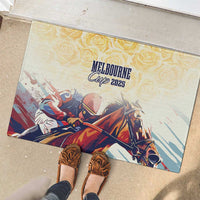 Melbourne Horse Racing Rubber Doormat Yellow Rose Champion - Wonder Print Shop