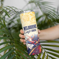 Melbourne Horse Racing Skinny Tumbler Yellow Rose Champion - Wonder Print Shop