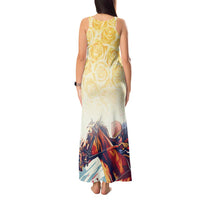 Melbourne Horse Racing Tank Maxi Dress Yellow Rose Champion - Wonder Print Shop
