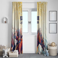 Melbourne Horse Racing Window Curtain Yellow Rose Champion - Wonder Print Shop