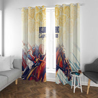 Melbourne Horse Racing Window Curtain Yellow Rose Champion - Wonder Print Shop