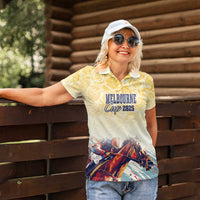 Melbourne Horse Racing Women Polo Shirt Yellow Rose Champion - Wonder Print Shop