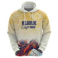 Melbourne Horse Racing Zip Hoodie Yellow Rose Champion - Wonder Print Shop