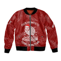 New Zealand Christmas Bomber Jacket Silver Fern Mix Kiwi Bird Ver01 LT7 - Wonder Print Shop