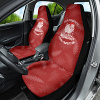 New Zealand Christmas Car Seat Cover Silver Fern Mix Kiwi Bird Ver01 LT7 - Wonder Print Shop