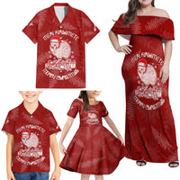New Zealand Christmas Family Matching Off Shoulder Maxi Dress and Hawaiian Shirt Silver Fern Mix Kiwi Bird Ver01 LT7 - Wonder Print Shop