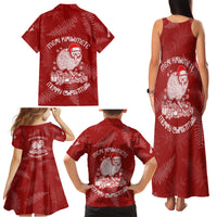 New Zealand Christmas Family Matching Tank Maxi Dress and Hawaiian Shirt Silver Fern Mix Kiwi Bird Ver01 - Wonder Print Shop