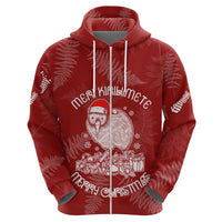 New Zealand Christmas Hoodie Silver Fern Mix Kiwi Bird Ver01 - Wonder Print Shop