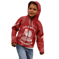 New Zealand Christmas Kid Hoodie Silver Fern Mix Kiwi Bird Ver01 - Wonder Print Shop