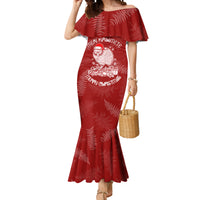 New Zealand Christmas Mermaid Dress Silver Fern Mix Kiwi Bird Ver01 - Wonder Print Shop