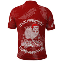New Zealand Christmas Polo Shirt Silver Fern Mix Kiwi Bird Ver01 - Wonder Print Shop
