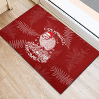 New Zealand Christmas Rubber Doormat Silver Fern Mix Kiwi Bird Ver01 - Wonder Print Shop