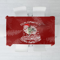 New Zealand Christmas Tablecloth Silver Fern Mix Kiwi Bird Ver01 - Wonder Print Shop