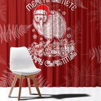 New Zealand Christmas Window Curtain Silver Fern Mix Kiwi Bird Ver01 - Wonder Print Shop