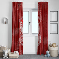 New Zealand Christmas Window Curtain Silver Fern Mix Kiwi Bird Ver01 - Wonder Print Shop