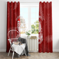 New Zealand Christmas Window Curtain Silver Fern Mix Kiwi Bird Ver01 - Wonder Print Shop