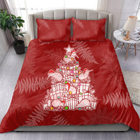 New Zealand Christmas Bedding Set Silver Fern Mix Kiwi Bird Ver02 LT7 - Wonder Print Shop