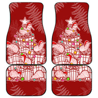 New Zealand Christmas Car Mats Silver Fern Mix Kiwi Bird Ver02 LT7 - Wonder Print Shop