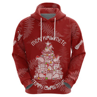 New Zealand Christmas Hoodie Silver Fern Mix Kiwi Bird Ver02 - Wonder Print Shop
