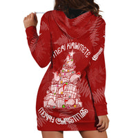 New Zealand Christmas Hoodie Dress Silver Fern Mix Kiwi Bird Ver02 - Wonder Print Shop