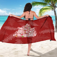 New Zealand Christmas Sarong Silver Fern Mix Kiwi Bird Ver02 - Wonder Print Shop