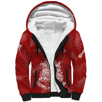 New Zealand Christmas Sherpa Hoodie Silver Fern Mix Kiwi Bird Ver02 - Wonder Print Shop