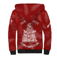 New Zealand Christmas Sherpa Hoodie Silver Fern Mix Kiwi Bird Ver02 - Wonder Print Shop