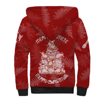 New Zealand Christmas Sherpa Hoodie Silver Fern Mix Kiwi Bird Ver02 - Wonder Print Shop