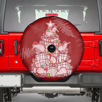 New Zealand Christmas Spare Tire Cover Silver Fern Mix Kiwi Bird Ver02 - Wonder Print Shop