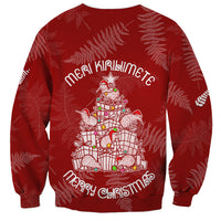 New Zealand Christmas Sweatshirt Silver Fern Mix Kiwi Bird Ver02 - Wonder Print Shop