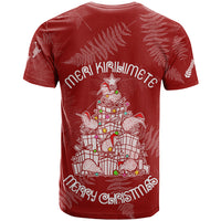 New Zealand Christmas T Shirt Silver Fern Mix Kiwi Bird Ver02 - Wonder Print Shop
