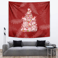 New Zealand Christmas Tapestry Silver Fern Mix Kiwi Bird Ver02 - Wonder Print Shop