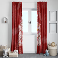 New Zealand Christmas Window Curtain Silver Fern Mix Kiwi Bird Ver02 - Wonder Print Shop