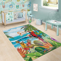 Aloha Hawaii Christmas Area Rug It's 5 o'clock Somewhere LT7 - Wonder Print Shop