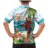 Aloha Hawaii Christmas Family Matching Mermaid Dress and Hawaiian Shirt It's 5 o'clock Somewhere LT7 - Wonder Print Shop