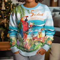 Aloha Hawaii Christmas Kid Ugly Christmas Sweater It's 5 o'clock Somewhere - Wonder Print Shop