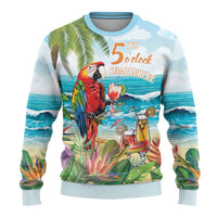 Aloha Hawaii Christmas Ugly Christmas Sweater It's 5 o'clock Somewhere - Wonder Print Shop