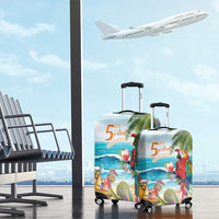 Aloha Hawaii Christmas Luggage Cover It's 5 o'clock Somewhere - Wonder Print Shop