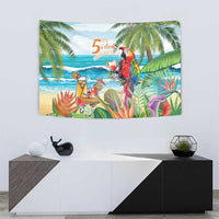 Aloha Hawaii Christmas Tapestry It's 5 o'clock Somewhere - Wonder Print Shop