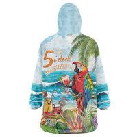 Aloha Hawaii Christmas Wearable Blanket Hoodie It's 5 o'clock Somewhere - Wonder Print Shop
