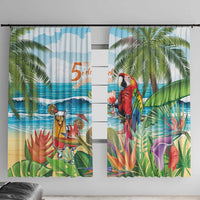 Aloha Hawaii Christmas Window Curtain It's 5 o'clock Somewhere - Wonder Print Shop