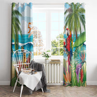 Aloha Hawaii Christmas Window Curtain It's 5 o'clock Somewhere - Wonder Print Shop