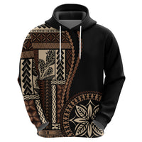 Samoa Siapo Motif Hoodie Classic Style - Black Ver02 - Wonder Print Shop