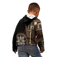 Samoa Siapo Motif Kid Hoodie Classic Style - Black Ver02 - Wonder Print Shop