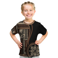Samoa Siapo Motif Kid T Shirt Classic Style - Black Ver02 - Wonder Print Shop