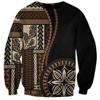 Samoa Siapo Motif Sweatshirt Classic Style - Black Ver02 - Wonder Print Shop