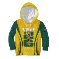 Australia Socceroos Custom Kid Hoodie 2026 Forever Golden - Wonder Print Shop