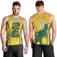 Australia Socceroos Custom Men Tank Top 2026 Forever Golden - Wonder Print Shop