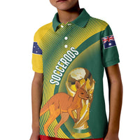 Australia Socceroos WC2026 Custom Kid Polo Shirt Golden Champions - Wonder Print Shop