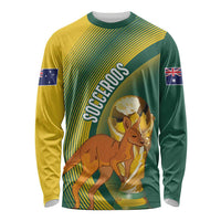 Australia Socceroos WC2026 Custom Long Sleeve Shirt Golden Champions - Wonder Print Shop
